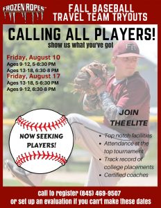 Frozen Ropes Fall Baseball Travel Team Tryouts