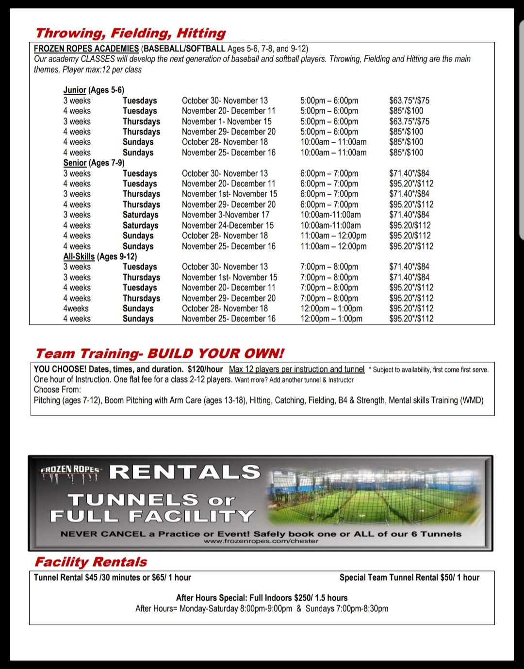 Home Frozen Ropes Chester, NY