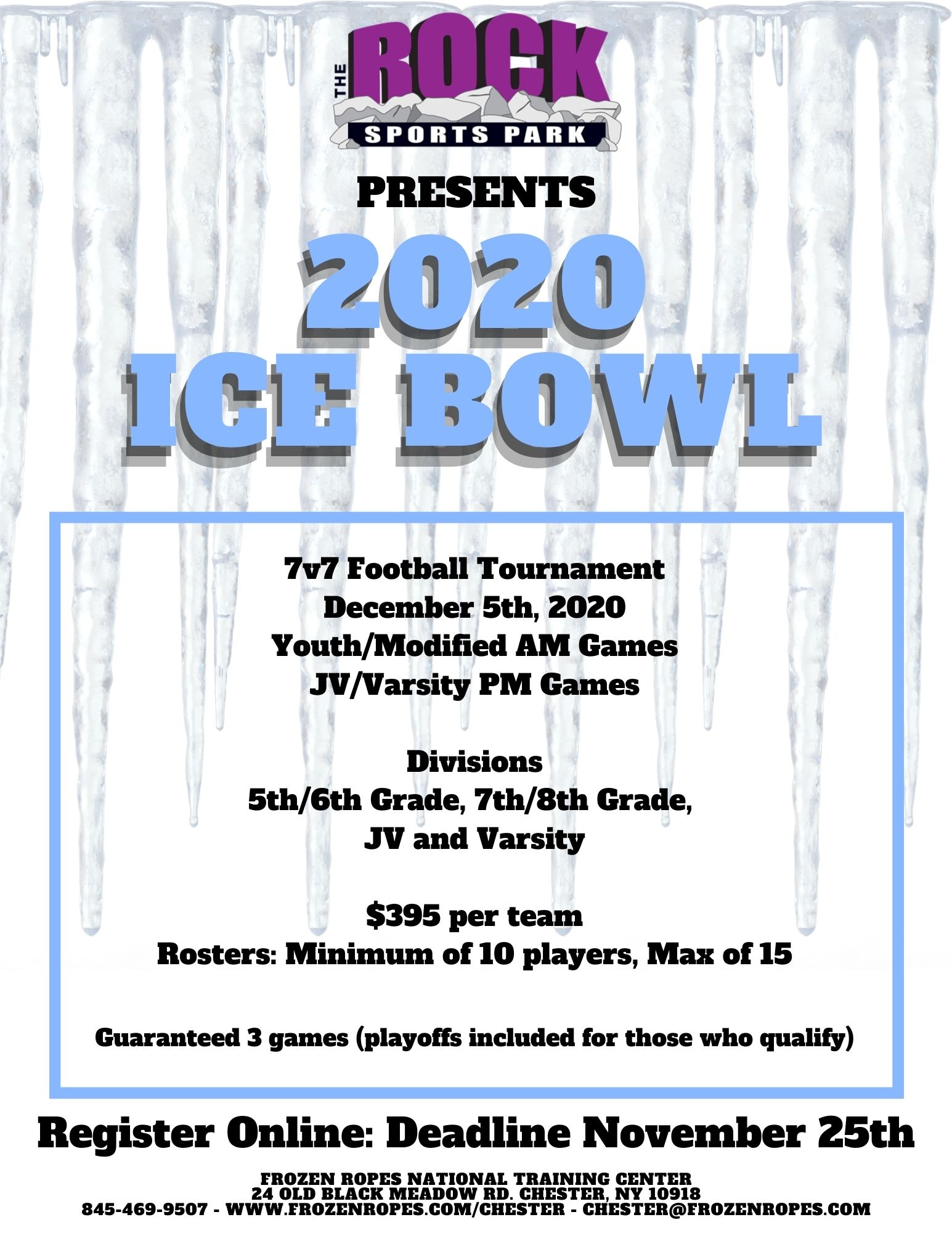 Home Frozen Ropes Chester,NY, Home of Our National Training