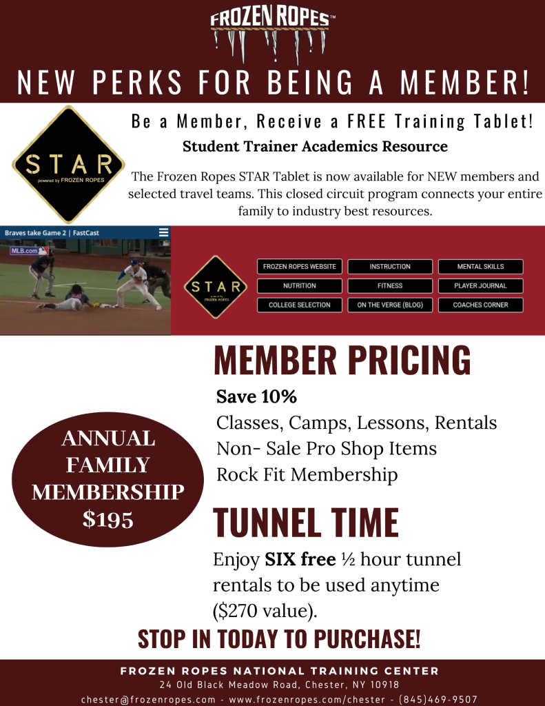 STAR MEMBERSHIP (4 x 6 in) (Real Estate Flyer) Frozen Ropes Chester, NY