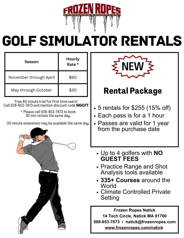 Golf Simulator Rental Flyer